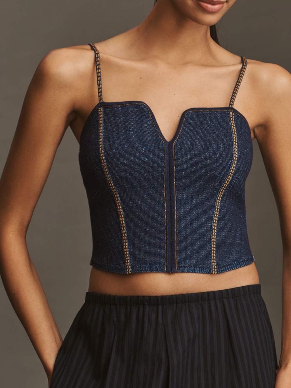 Nwt pilcro crop corset sweater tank top